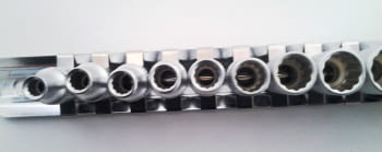 REGLETA VASOS 1/4" DE DOBLE HEXAGONO - 2